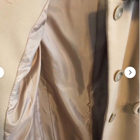 Tan Coat with Leopard fur cuff/Collar - Picture 7 of 10